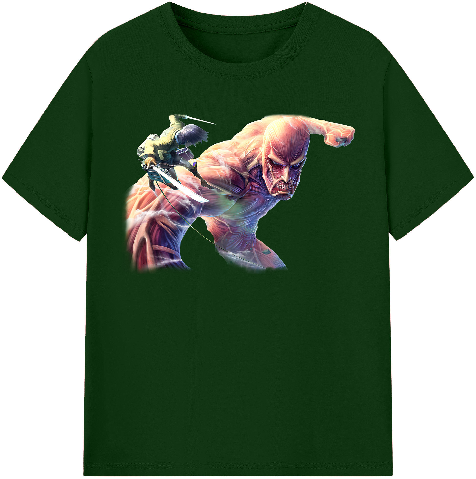（画像用） 進撃の巨人 Attack on Titan 綿100％半袖Tシャツ（フロントプリント）